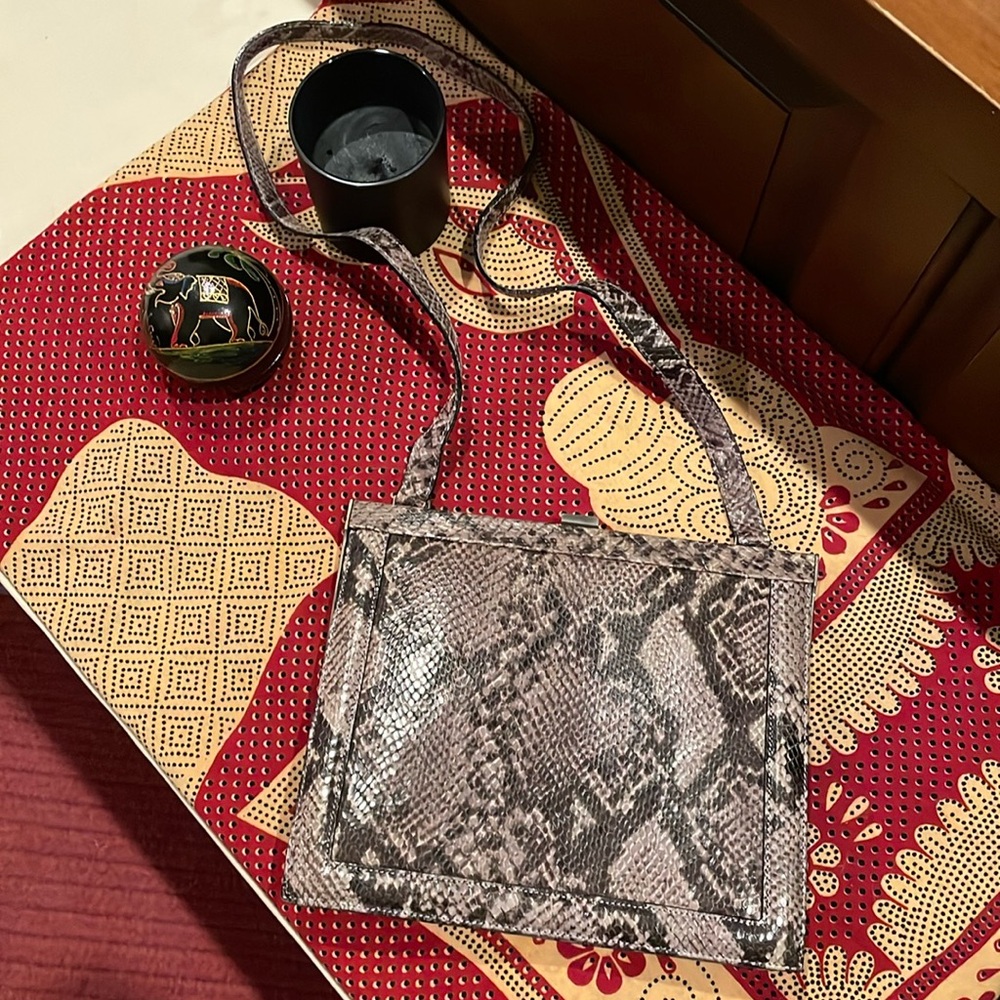 EUC Vintage Via Spiga Python bag with lilac undertones